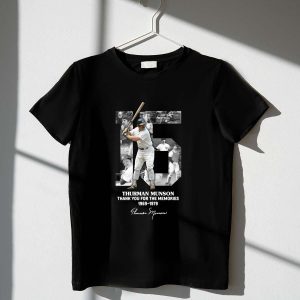 Thurman Munson Thank You For The Memories Signature T-Shirt (1969-1979)