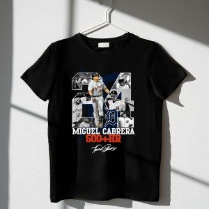 Miguel Cabrera 500 Hr Signature T-Shirt | Detroit Tigers Fan Gear