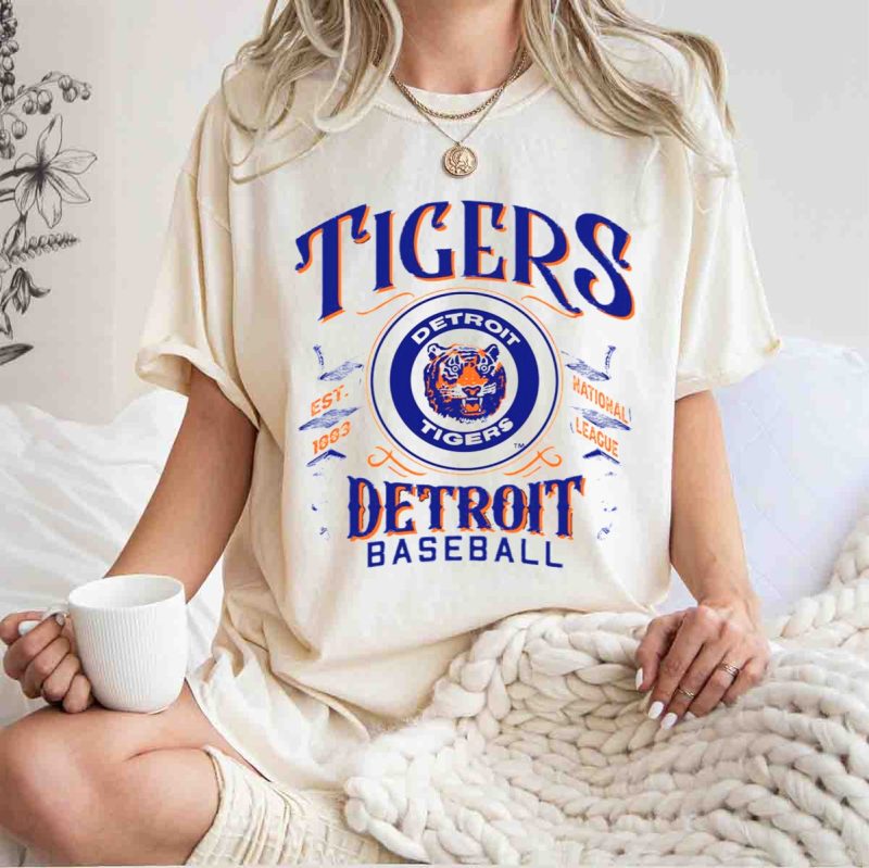 Tigers Detroit Baseball Est 1883 National League Detroit Tigers T Shirt t shirt 1 1