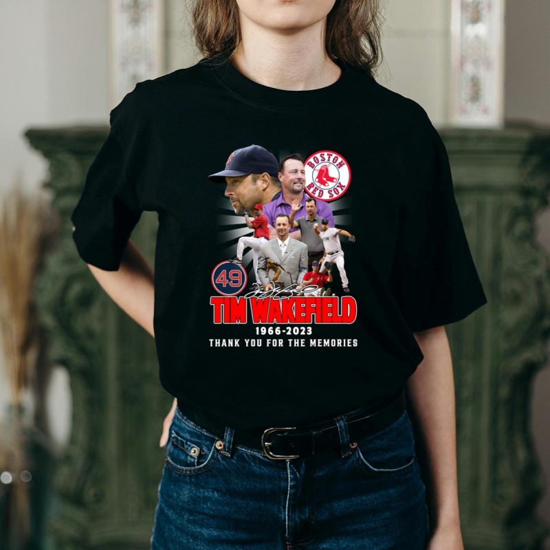 Tim Wakefield Tribute T-Shirt - 1966-2023 Thank You for the Memories - Image 2