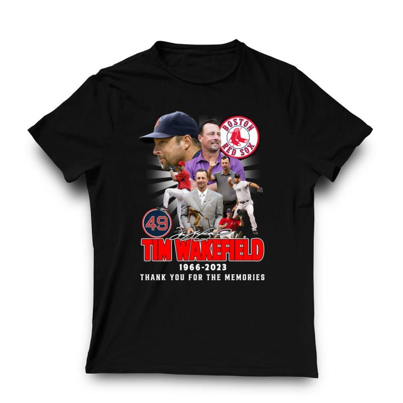 Tim Wakefield Tribute T-Shirt - 1966-2023 Thank You for the Memories - Image 3