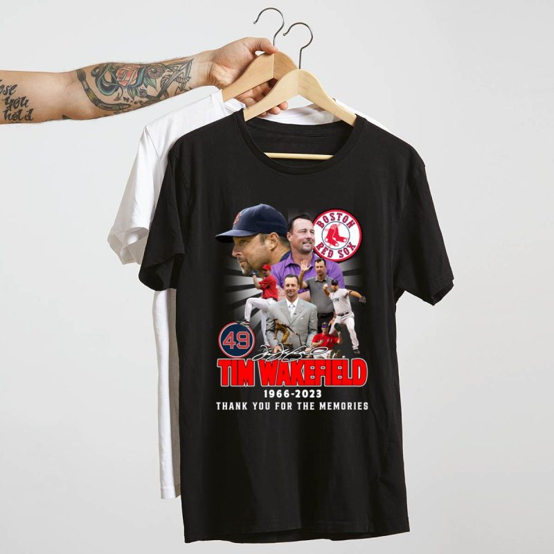 Tim Wakefield Tribute T-Shirt - 1966-2023 Thank You for the Memories - Image 4