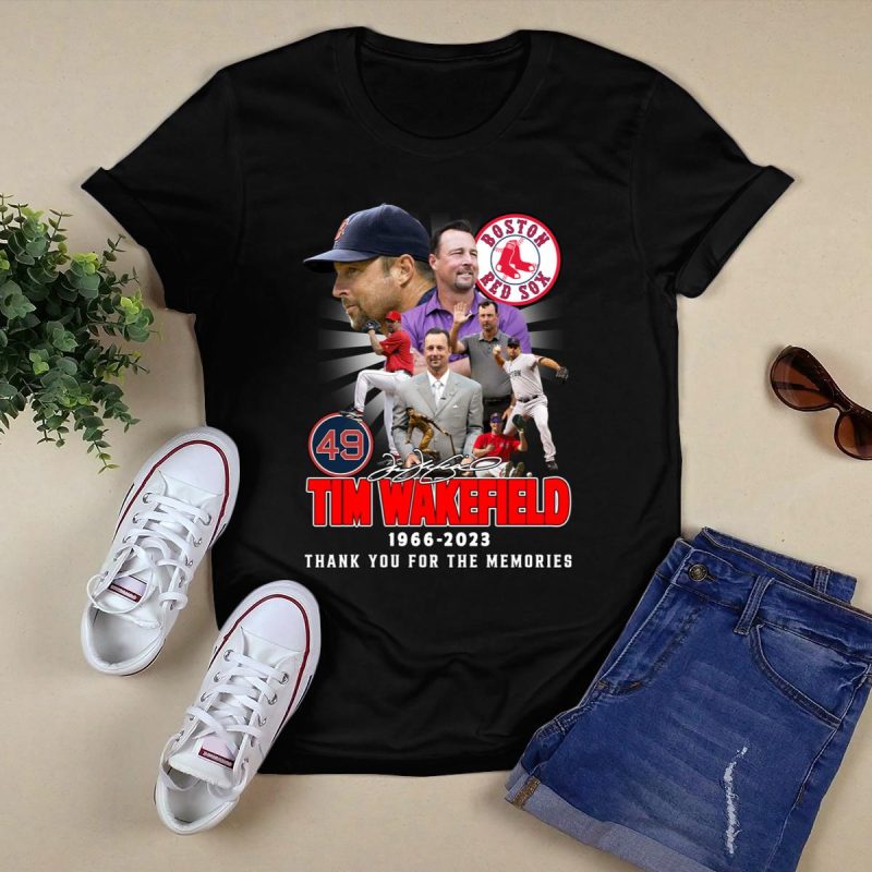 Tim Wakefield Tribute T-Shirt - 1966-2023 Thank You for the Memories - Image 5