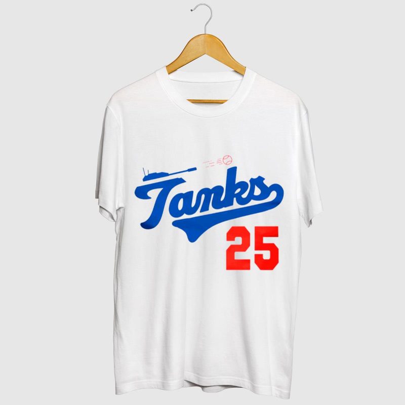 Tommy Edman 25 LA Dodgers T-Shirt - Official MLB Fan Apparel - Image 2