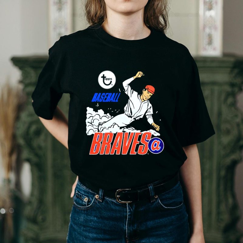 Atlanta Braves Topps Baseball T-Shirt - Official Team Apparel - Image 2