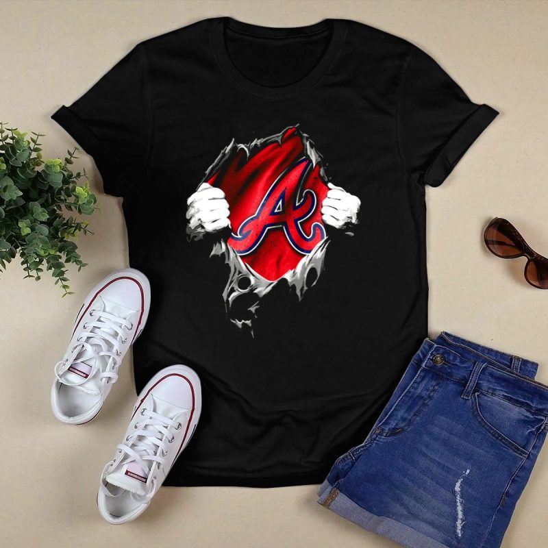 Atlanta Braves Torn V2 Logo T-Shirt - Stylish Fan Apparel - Image 5