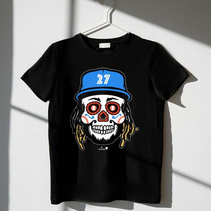 Toronto Blue Jays 27 Vladimir Guerrero Jr Sugar Skull MLBPA T Shirt t shirt 1 1
