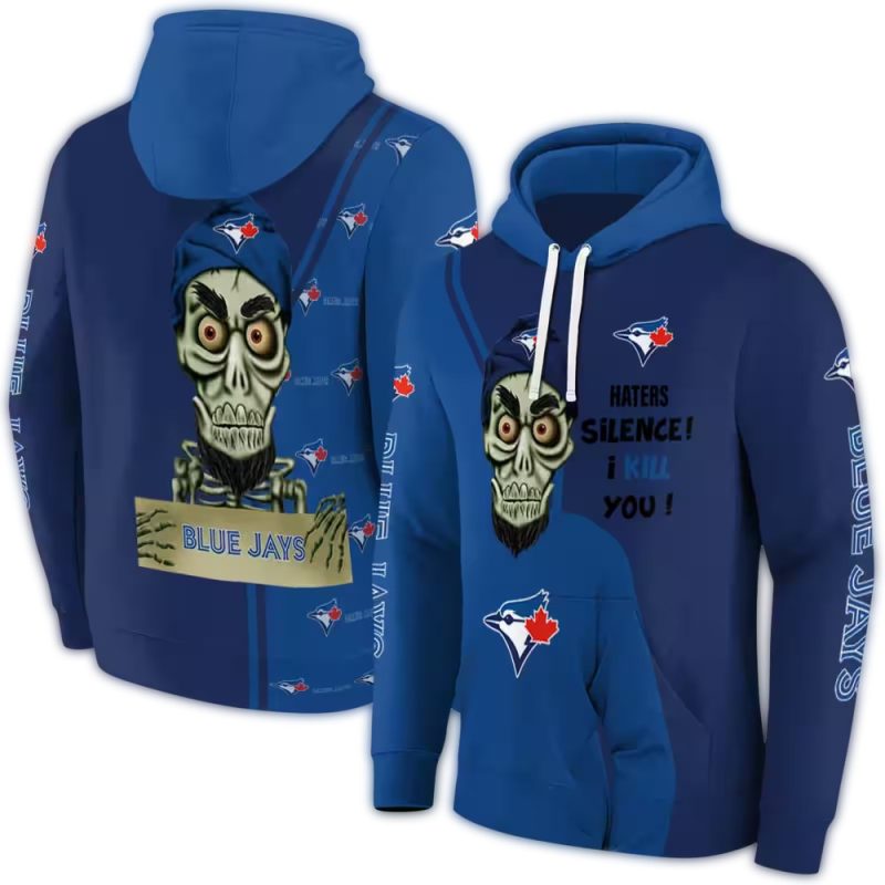 Toronto Blue Jays Achmed Skull AOP Hoodie 1