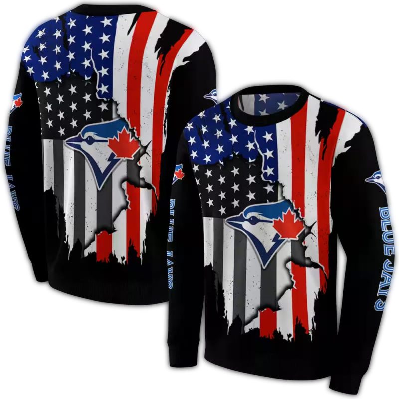 Toronto Blue Jays American Pride AOP Sweatshirt 1