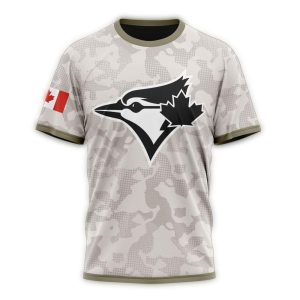 Toronto Blue Jays Armed Forces Day All-Over Print T-Shirt For Fans