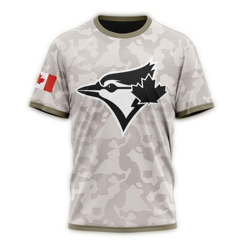 Toronto Blue Jays Armed Forces Day AOP T Shirt 1