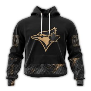 Toronto Blue Jays Armed Forces Day Black All Over Print Hoodie For Fans
