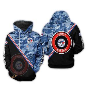 Toronto Blue Jays Camouflage All-Over Print Hoodie For Fans