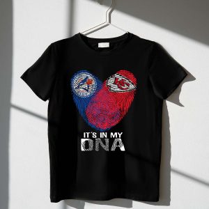Toronto Blue Jays Dna Fingerprint Heart T-Shirt For Fans