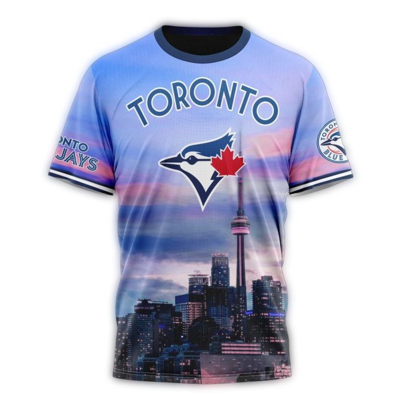Toronto Blue Jays Cityscape AOP T Shirt 1