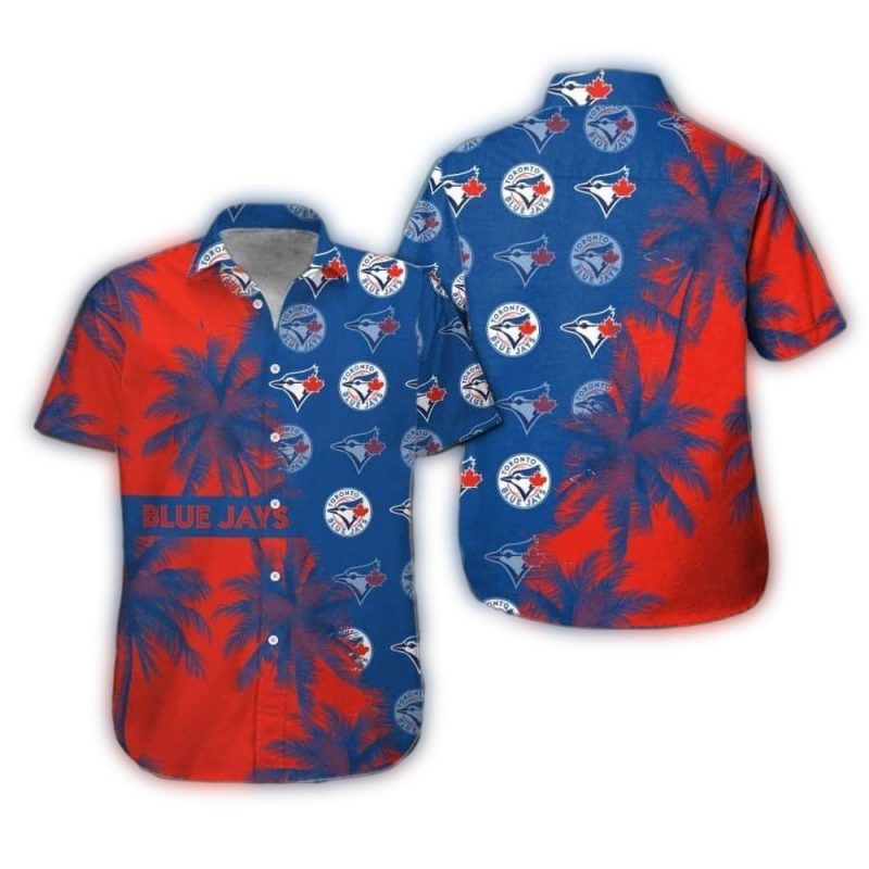 Toronto Blue Jays Coconut Red and Blue Hawaiian Shirt 1