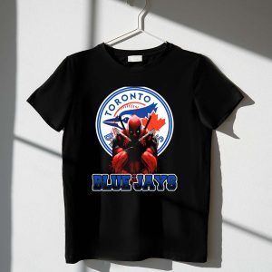 Toronto Blue Jays Deadpool Crossover Graphic T-Shirt For Fans