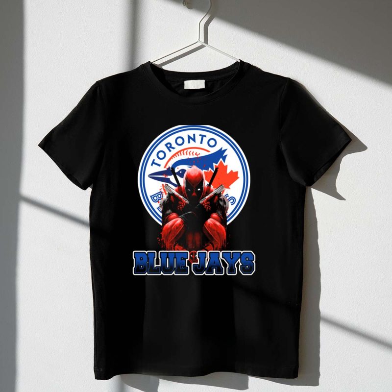 Toronto Blue Jays Deadpool Crossover Fan T Shirt t shirt 1 1