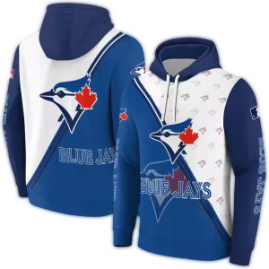 Toronto Blue Jays Diagonal Stripe All-Over Print Hoodie For Fans