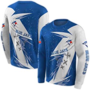 Toronto Blue Jays Dynamic Slash All Over Print Sweatshirt