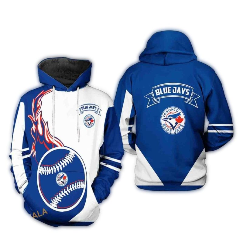 Toronto Blue Jays Fireball AOP Hoodie 1