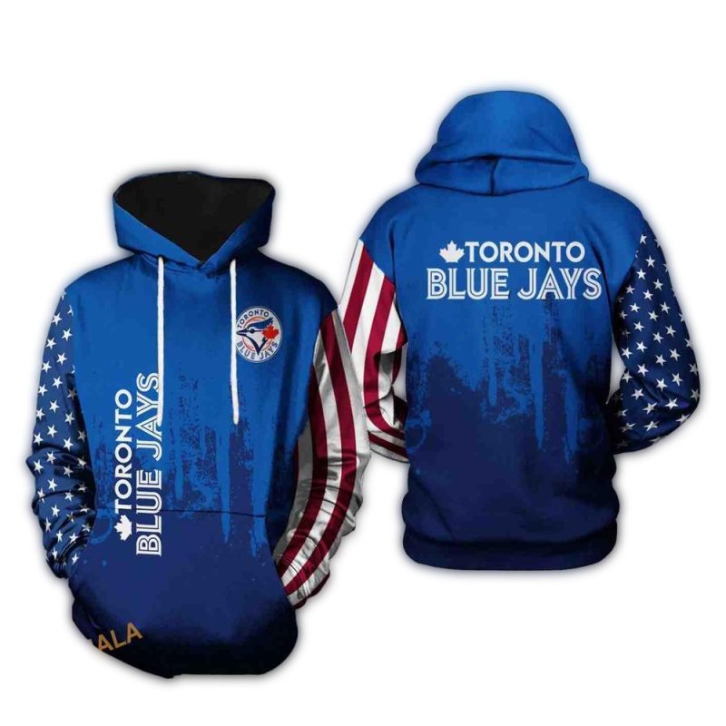 Toronto Blue Jays Flag American AOP Hoodie 1