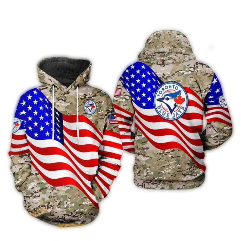 Toronto Blue Jays Flag Camo Veteran AOP Hoodie 1