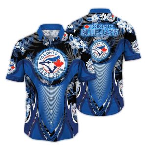 Toronto Blue Jays Floral Hawaiian Shirt - Stylish Team Apparel