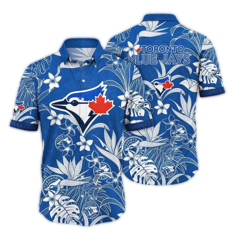 Toronto Blue Jays Floral Vintage Hawaiian Shirt 1