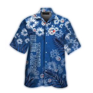 Toronto Blue Jays Tropical Hawaiian Shirt With Flower Pattern Design