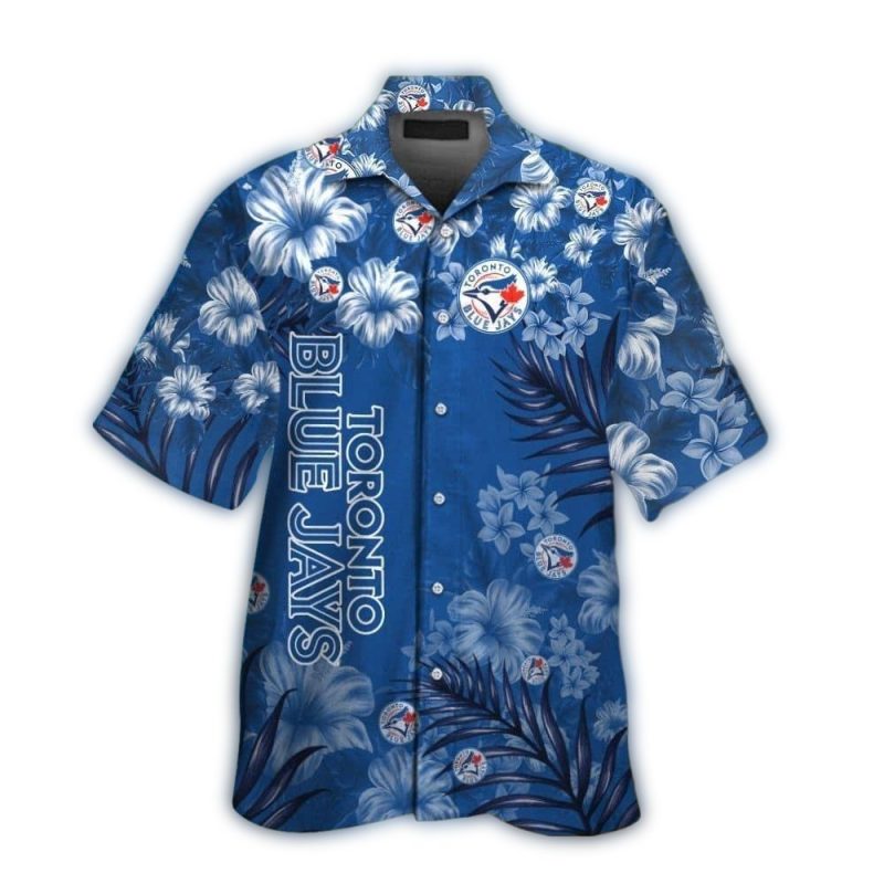 Toronto Blue Jays Flower Pattern Tropical Hawaiian Shirt 1