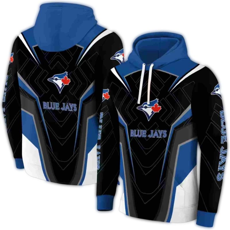 Toronto Blue Jays Futuristic Pattern AOP Hoodie 1