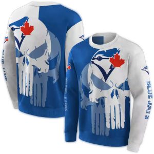 Toronto Blue Jays Graphic Punisher All Over Print Sweatshirt