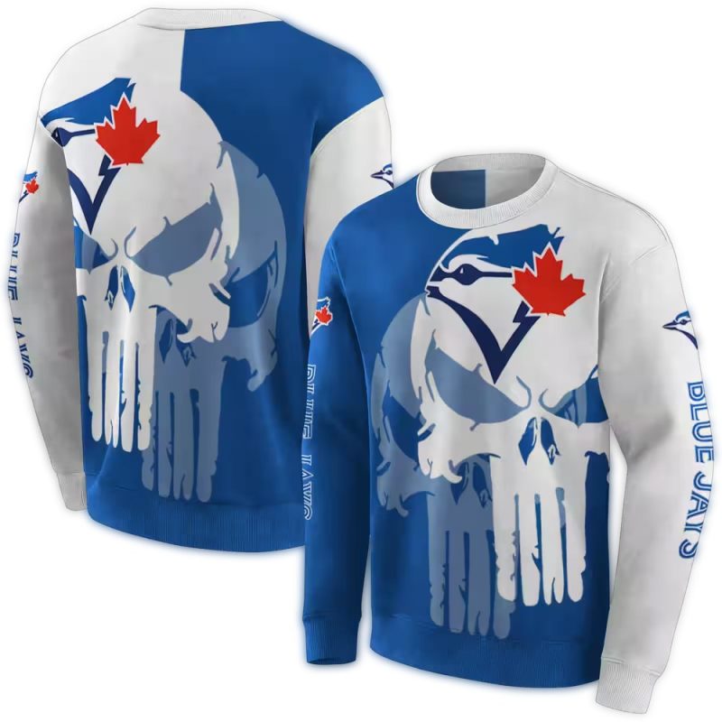 Toronto Blue Jays Graphic Punisher AOP Sweatshirt 1