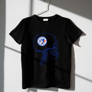 Toronto Blue Jays X-Ray Brain Skull T-Shirt - Maple Leaf Baseball Fan Gear