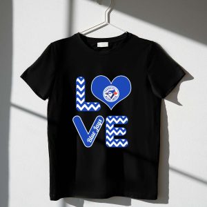 Toronto Blue Jays Love Heart Logo Baseball T-Shirt For Fans