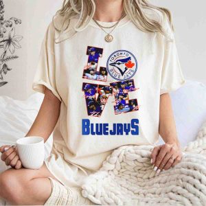 Toronto Blue Jays Love Team Signatures Baseball T-Shirt For Fans