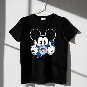 Mickey Mouse Middle Finger T-Shirt – Toronto Blue Jays Fan Apparel