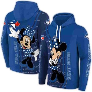 Toronto Blue Jays Minnie Mouse All-Over Print Hoodie For Fans