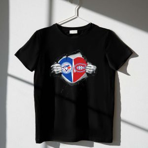 Toronto Blue Jays Heart Logo Rip T-Shirt | Montreal Canadiens Fans