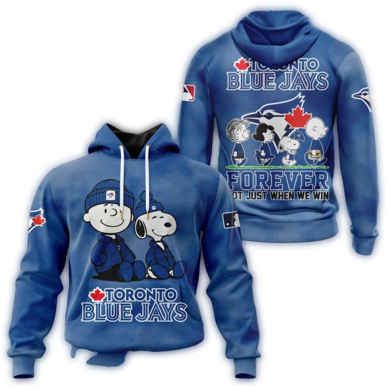 Toronto Blue Jays Peanuts and Snoopy AOP Hoodie 1