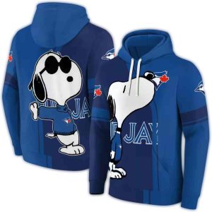 Toronto Blue Jays Snoopy All-Over Print Hoodie For Fans