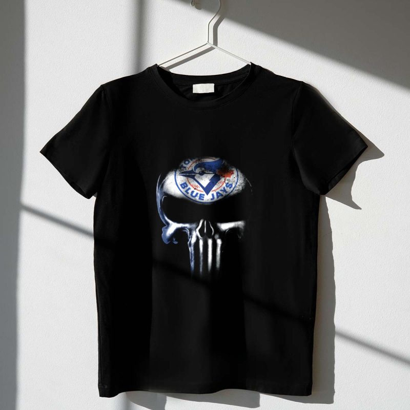 Toronto Blue Jays Punisher Skull Fans T Shirt t shirt 1 1