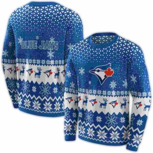 Toronto Blue Jays Reindeer Motif Christmas All Over Print Sweatshirt