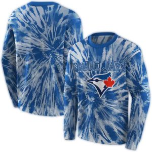 Toronto Blue Jays Tie Dye Pattern All Over Print Sweatshirt