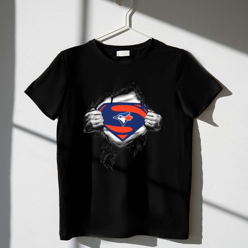 Toronto Superman Blue Jays Maple Leaf Shield T Shirt t shirt 1 1
