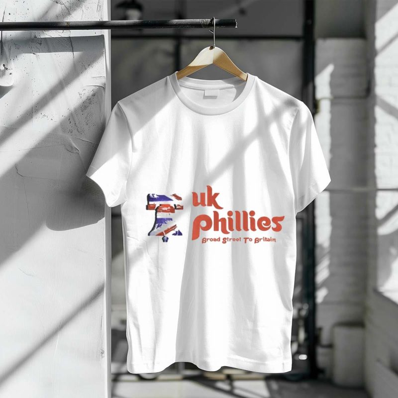 UK Phillies Union Jack Liberty Bell T-Shirt for Sports Fans - Image 3