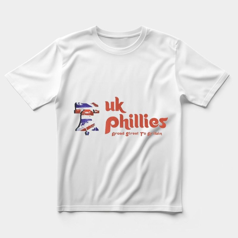 UK Phillies Union Jack Liberty Bell T-Shirt for Sports Fans - Image 5