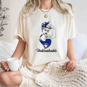 Strong Girl Retro Houston Astros T-Shirt - Unbreakable Design