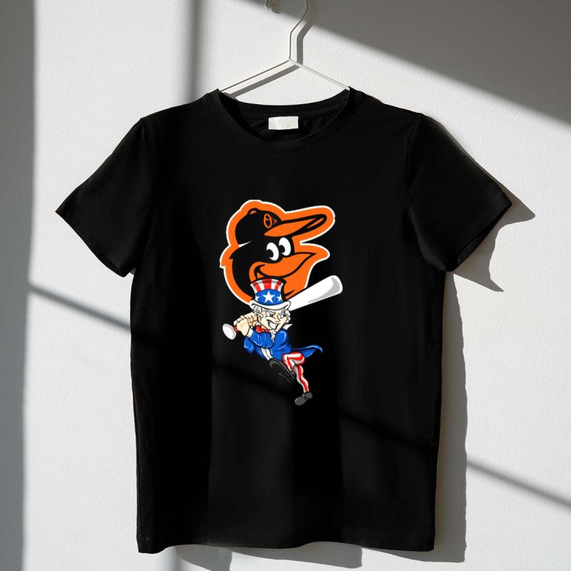 Uncle Sam Baltimore Orioles 4th of July Baseball T Shirt t shirt 1 1